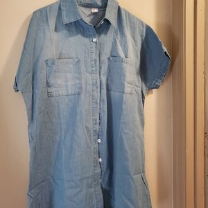Denim shirt dress